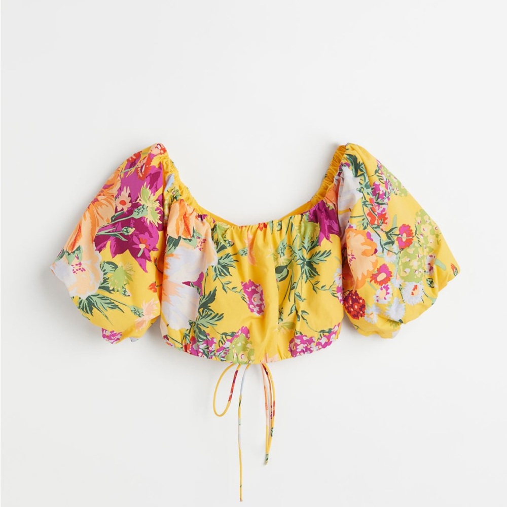 H&M Off The Shoulder Crop Top